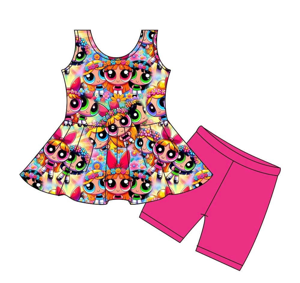 Powerpuff Blossoms Peplum Set