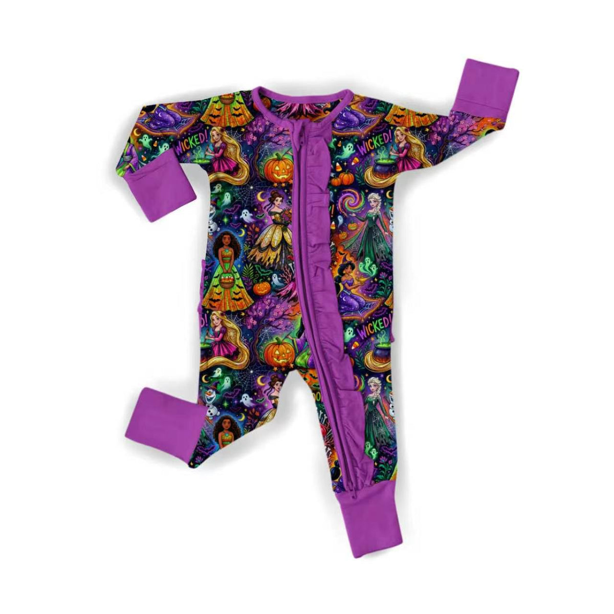 Princesses & Pumpkins Ruffle Zippy