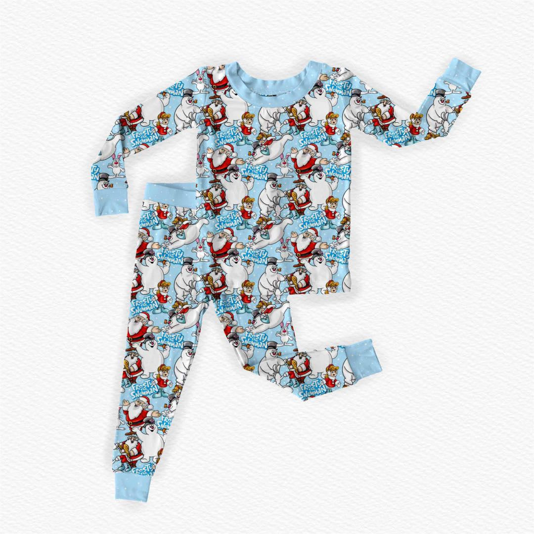 Snowy Friends 2pc Set kids bamboo pajamas