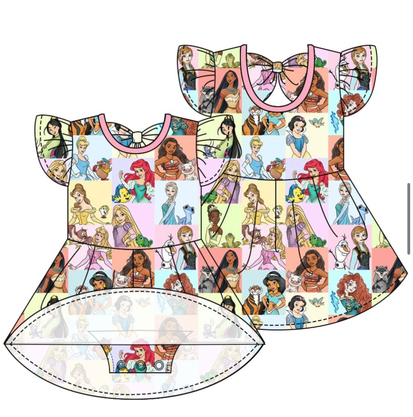 Princess & Pals Bow Back Bodysuit Twirl