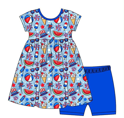 All American Summer Peplum Set