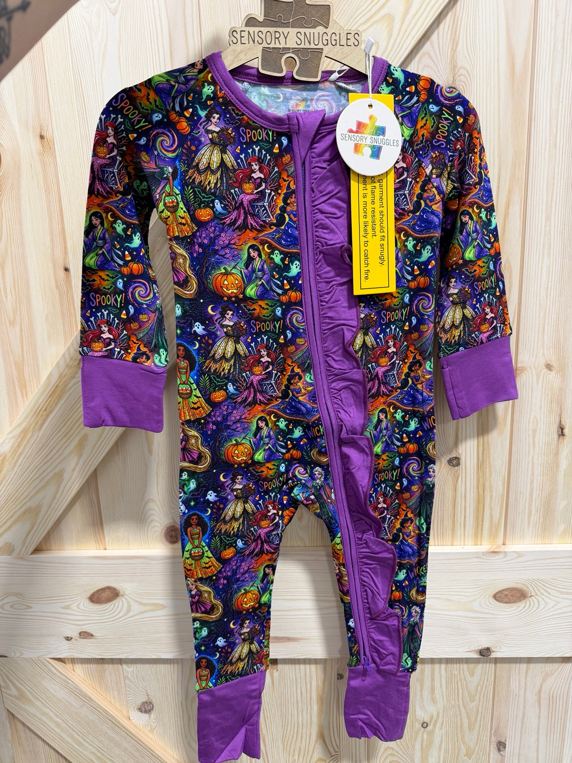 Princesses & Pumpkins Ruffle Zippy