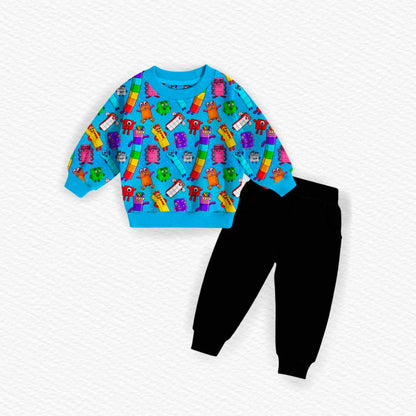 Count on Me French terry jogger set on white background