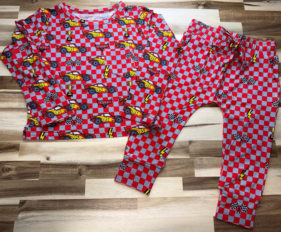 Lightning Laps Long Sleeve Pocket Tee & Jogger Set